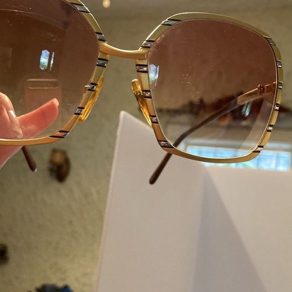 Helena Rubinstein Sunglasses Vintage HR2-02 Gold Square Rare Sunglasses - Picture 12 of 13